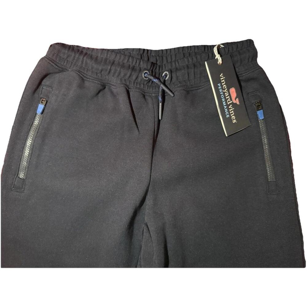 Vineyard Vines Boys Jogger Pants Vineyard Navy Adjustable Waist Zippered Pockets